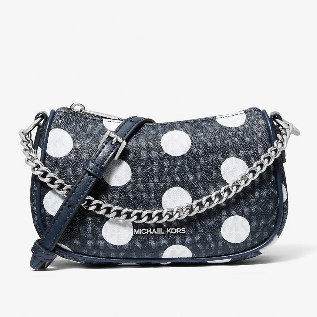 Michael Michael Kors Carmela Small Polka Dot And Signature Logo Pochette